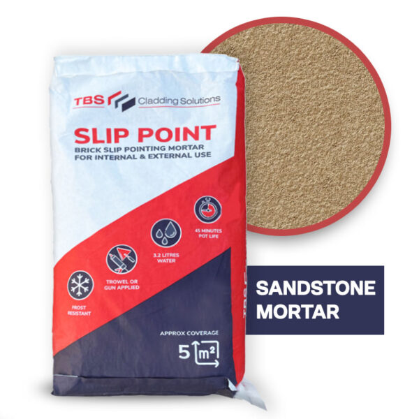 Slip-Point Brick Slip & Brick Tile Mortar -Sandstone