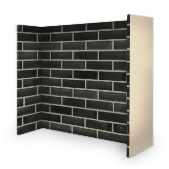 Anthracite Fireplace Brick Panels
