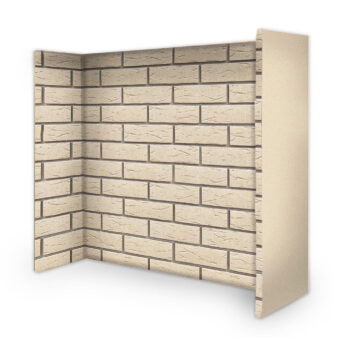 Desert Cream Fireplace Brick Panels