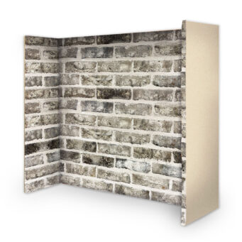 Iced Grey Fireplace Brick Panels