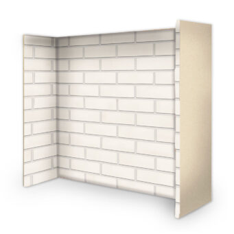 Oslo Pearl White Fireplace Brick Panels