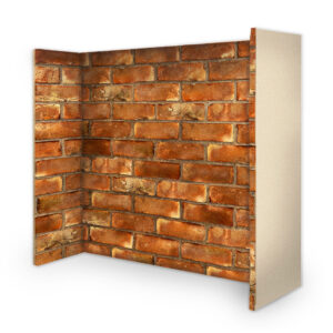 Handmade Red Clamp Fireplace Brick Panels