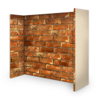 Handmade Red Clamp Fireplace Brick Panels