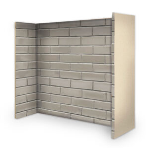 Titanium Smooth Fireplace Brick Panels