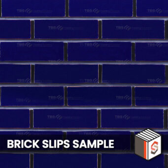 Ocean Blue Glazed Brick Slips Sample Panel