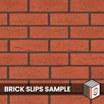 Red Rustic Brick Slips Sample Panel