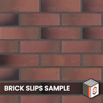 Weathered Red Smooth Brick Slips Sample Panel