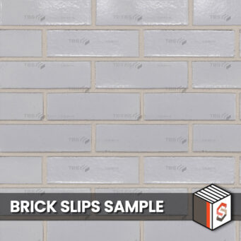 White Glazed Brick Slips Sample Panel
