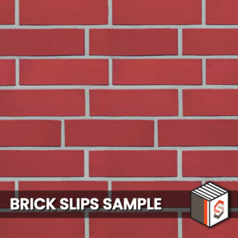 Smooth Red Brick Slips Sample Panel